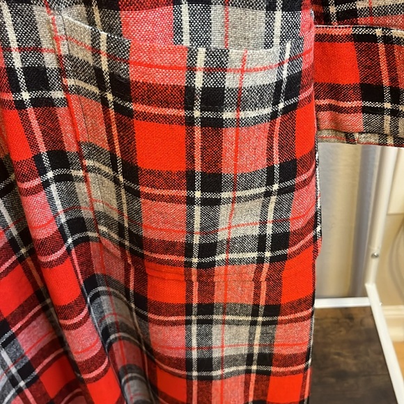 Vintage ❗️st. Moritz robe red plaid men’s robe medium 50/50 orlon acrylic/wool - Picture 7 of 9